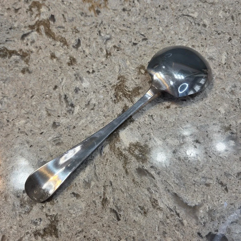 Vintage Hoan Stainless‎ Korea Soup Ladle Scallop Handle Flatware 7.25 Inch
